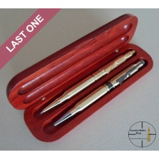 308 Bullet Pen & Pencil Gift Set with Rosewood Case
